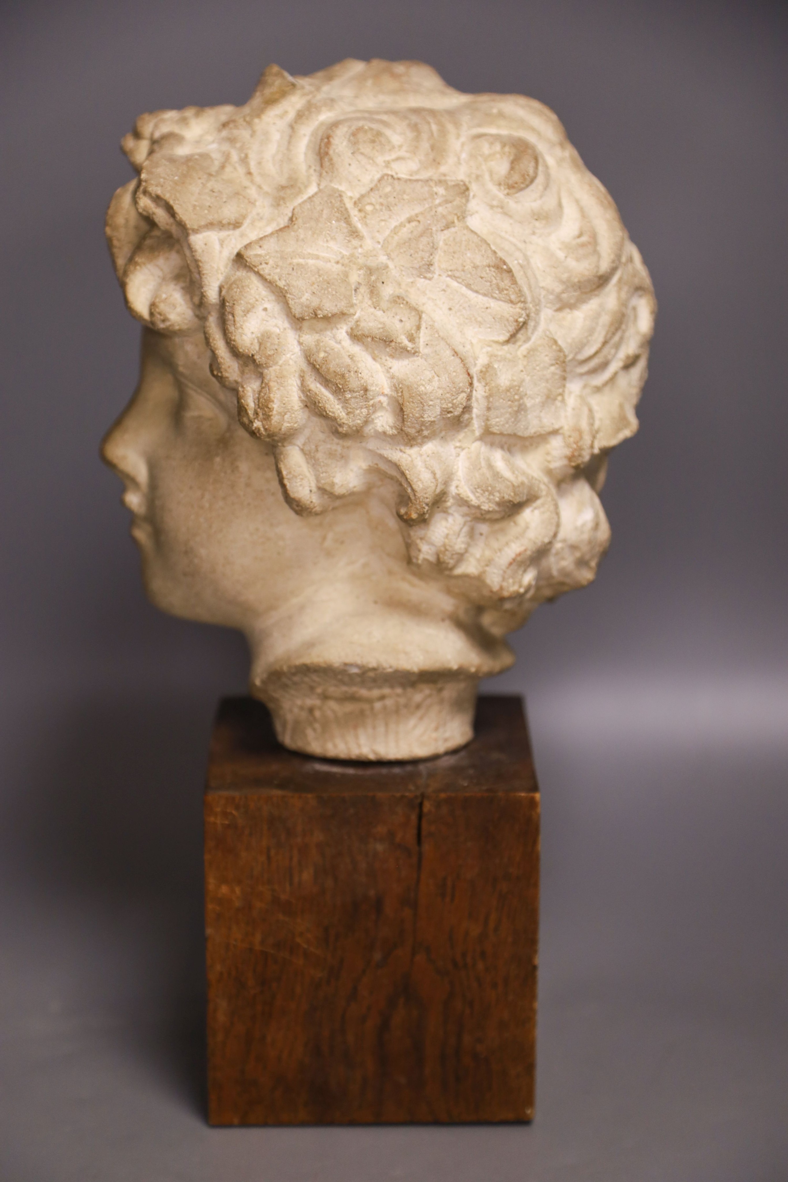 A composition head of a classical youth 37cm